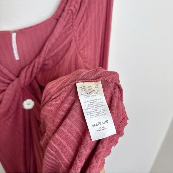 Free People Womens Large Ruby Tunic Long Sleeve Twist Front Open - Picture 10 of 14